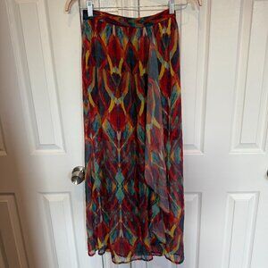 Alice + Olivia | Abstract Print Maxi Skirt